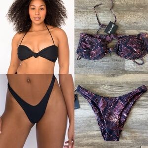 Skatie Lyndi Top and Ruby Bottom in Boa Snake Print SET